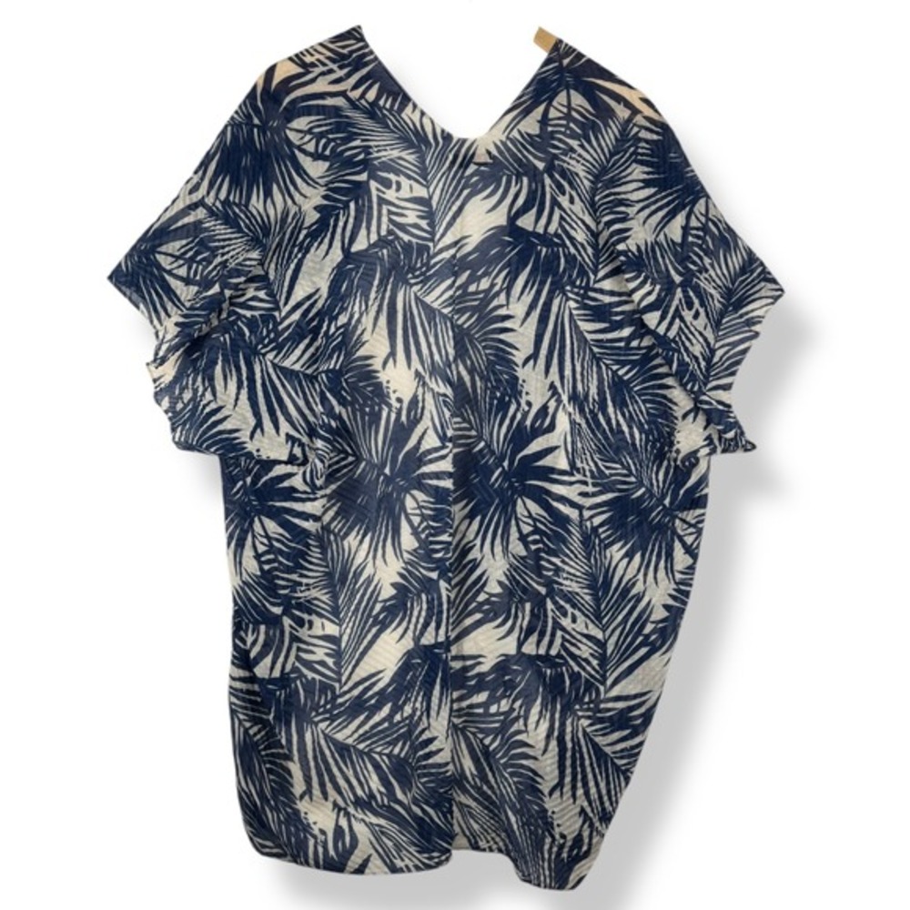 Kaleidoscope Tropical Leaf Cardigan Womens One Size Lightweight Resort Viscose - Picture 2 of 9